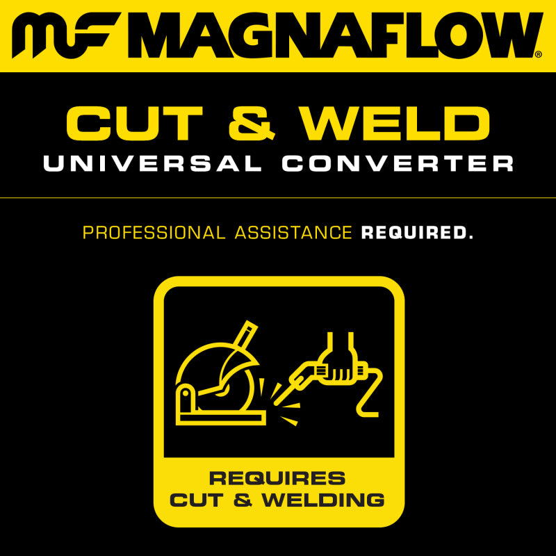 Magnaflow 99209HM MagnaFlow Conv Univ 3in Inlet/Outlet Center/Center Round 9in Body L x 5.125in W x 13in Overall L