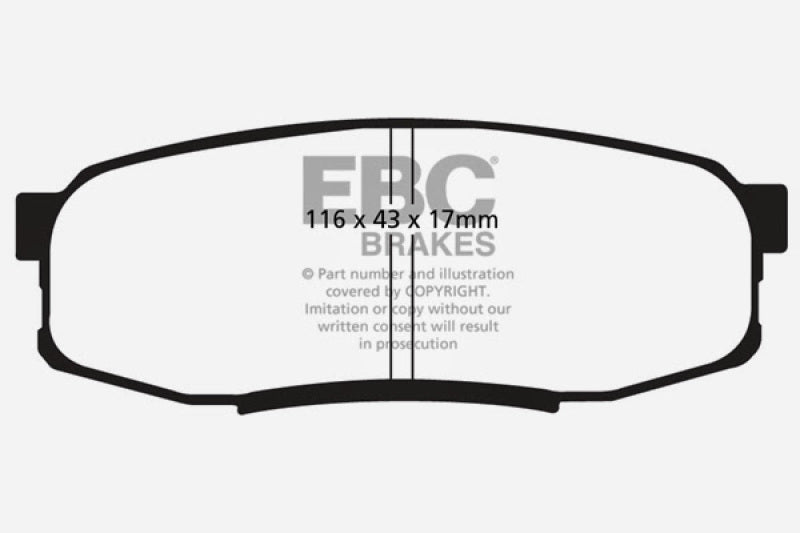 EBC DP41816R 08+ Lexus LX570 5.7 Yellowstuff Rear Brake Pads
