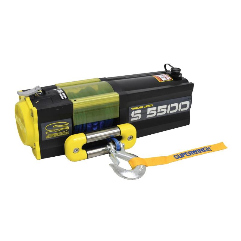 Superwinch 1455201 5500 LBS 12V DC 1/4in x 60ft Synthetic Rope S5500 Winch