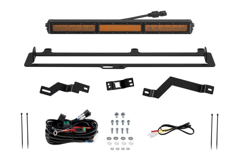 Diode Dynamics DD7416 2022+ Toyota Tundra TRD Pro Grille Light Bar Kit - Amber Combo
