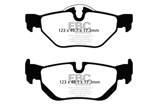 EBC DP52069NDX 13-15 BMW X1 Bluestuff Rear Brake Pads
