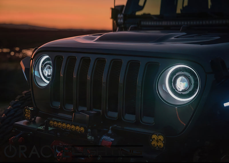 ORACLE Lighting 5839-504-PAU Oracle Jeep Wrangler JL Oculus Bi-LED Projector Headlights- Graphite Metallic - 5500K