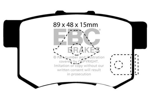 EBC DP41193/2R 10-12 Acura RDX 2.3 Turbo Yellowstuff Rear Brake Pads