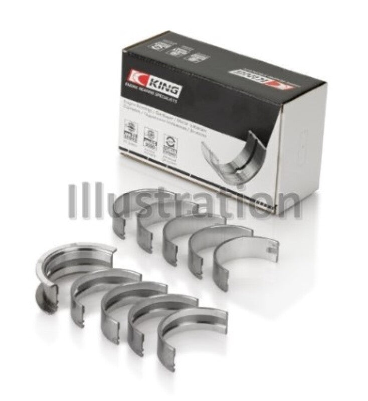 King Engine Bearings MB5667SI Mini W10B16A/W11B16A Silicon Bi-Metal Aluminum Main Bearing Set - Size STD