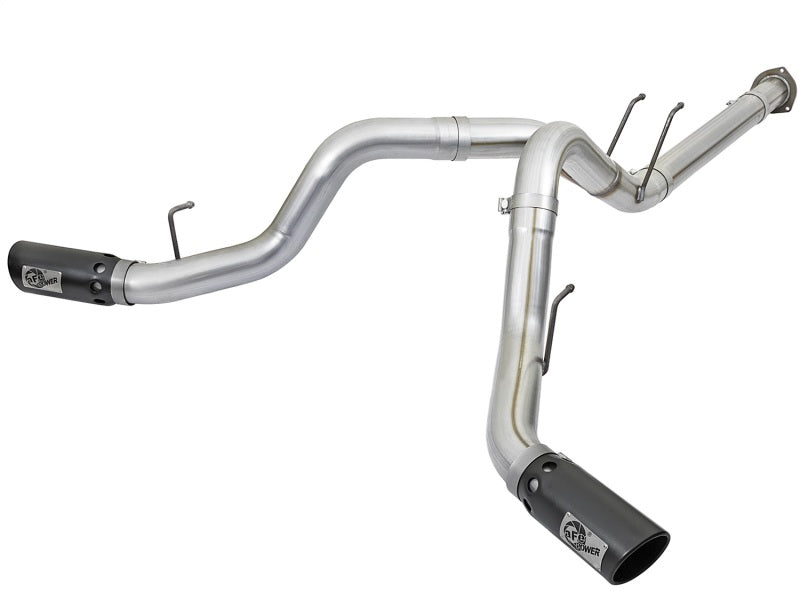 aFe 49-03092-B ATLAS 4in DPF-Back Alum Steel Exhaust System w/Black Tip 2017 Ford Diesel Trucks V8-6.7L (td)