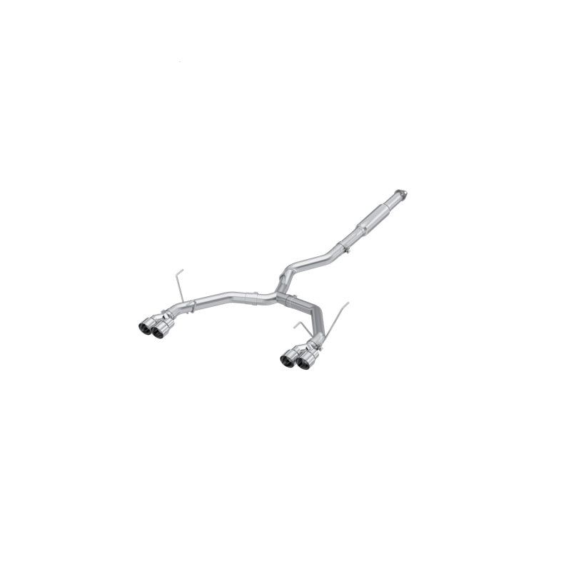 MBRP S4808304 2022+ Subaru WRX 3in Cat-Back Dual Split Rear Quad Tips Race Profile Exhaust