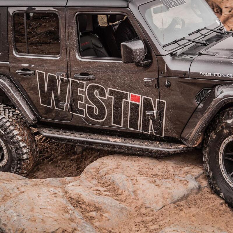 Westin 42-6025 /Snyper 2018+ Jeep Wrangler JL Unlimited 4DR Triple Tube Rock Rail Steps - Textured Black