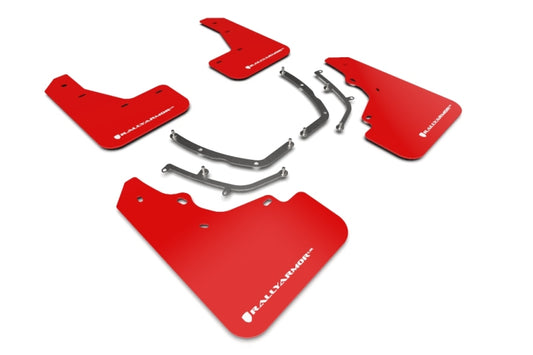 Rally Armor MF61-UR-RD/WH 19-25 Mazda3 Hatchback Red UR Mud Flap w/White Logo