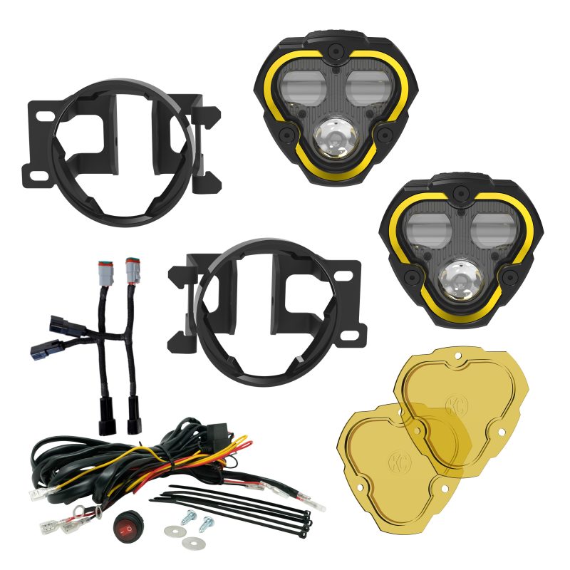 KC HiLiTES 97154 FLEX ERA 3 Dual Mode SAE Fog Lights - 2-Light Master Kit for Toyota Tacoma/4Runner/Tundra