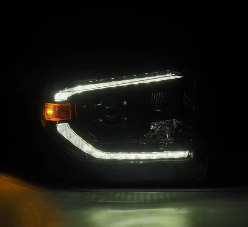 AlphaRex 880839 14-21 Toyota Tundra PRO-Series Projector Headlights Black w/Seq. Sig. + DRL