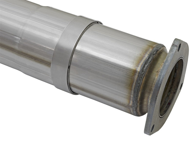 aFe 49-03090-B ATLAS 5in DPF-Back Alum Steel Exhaust System w/Black Tip 2017 Ford Diesel Trucks V8-6.7L (td)