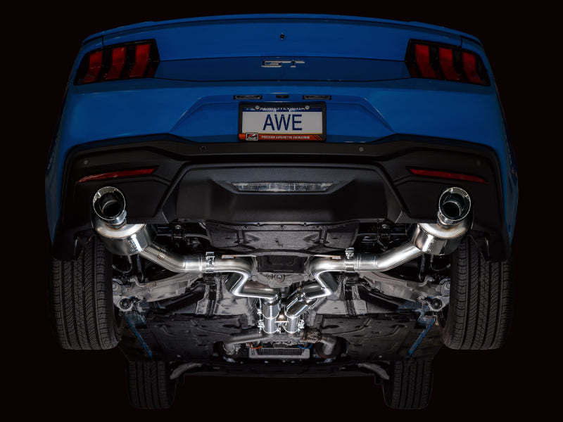 AWE Tuning 3015-32650 AWE 2024 Ford Mustang GT Fastback S650 RWD Touring Catback Exhaust w/ Dual Chrome Silver Tips