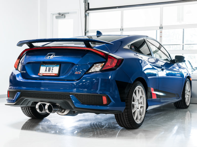 AWE Tuning 3015-32108 2016+ Honda Civic Si Touring Edition Exhaust w/Front Pipe & Dual Chrome Silver Tips