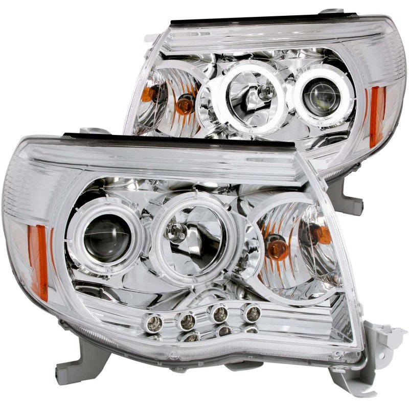 ANZO 121281 2005-2011 Toyota Tacoma Projector Headlights w/ Halos Chrome