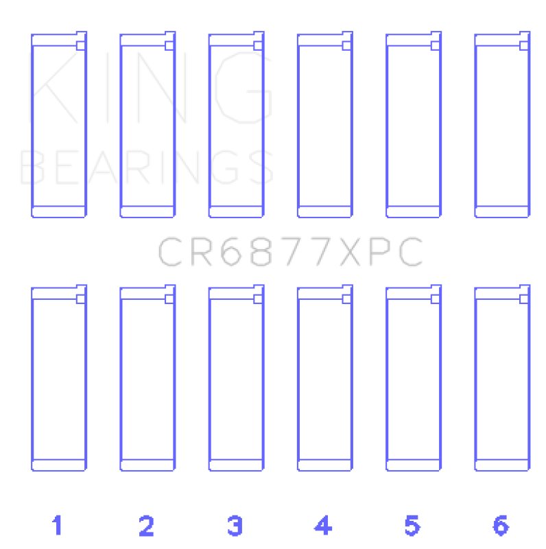 King Engine Bearings CR6877XPC BMW S54B32 3.2L Coated Performance Rod Bearing Set