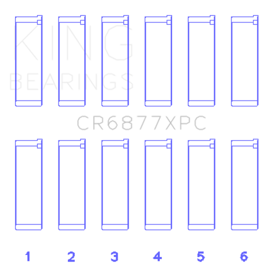 King Engine Bearings CR6877XPC BMW S54B32 3.2L Coated Performance Rod Bearing Set