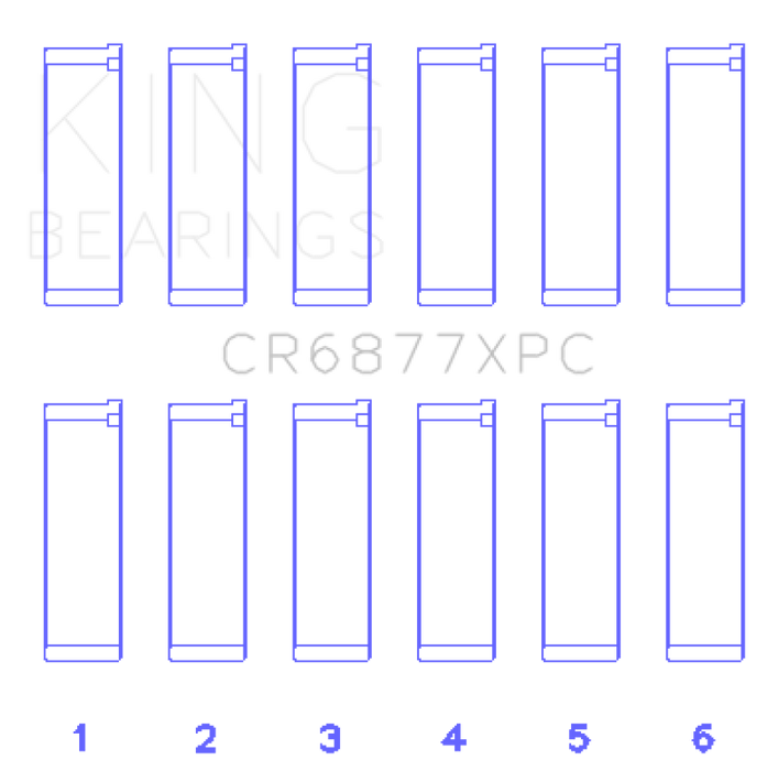 King Engine Bearings CR6877XPC BMW S54B32 3.2L Coated Performance Rod Bearing Set