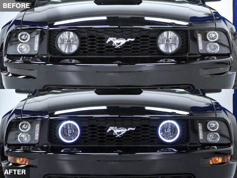 Raxiom 49134 05-12 Ford Mustang GT LED Halo Fog Lights (Smoked)