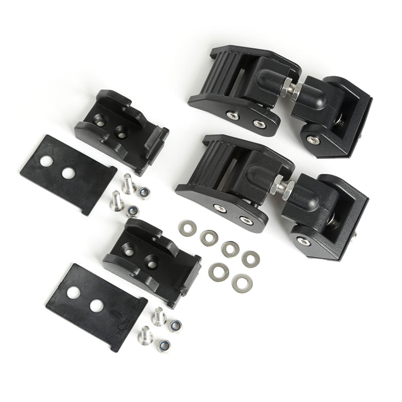 Rugged Ridge 11210.18 97-06 Jeep Wrangler TJ Textured Black Hood Catches