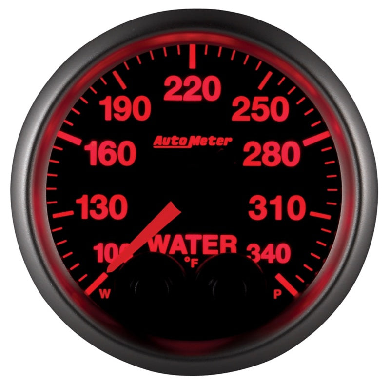 AutoMeter 5655 Autometer Elite 52mm 100-340 Deg F Water Temperature Peak and Warn Gauge w/ Electonic Control