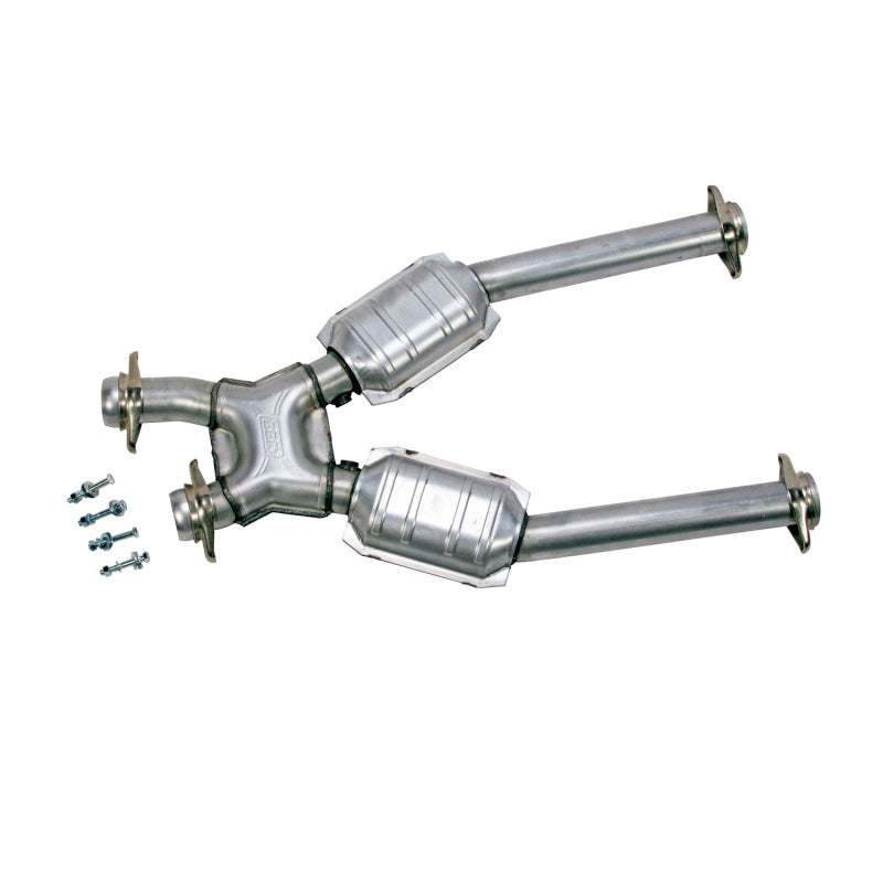 BBK 1638 96-04 Mustang 4.6 GT / Cobra Short Mid X Pipe w Catalytic Converters 2-1/2 For Long Tube Headers