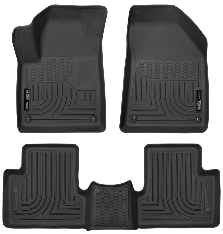 Husky Liners 99091 15-22 Jeep Cherokee WeatherBeater Combo Black Floor Liners