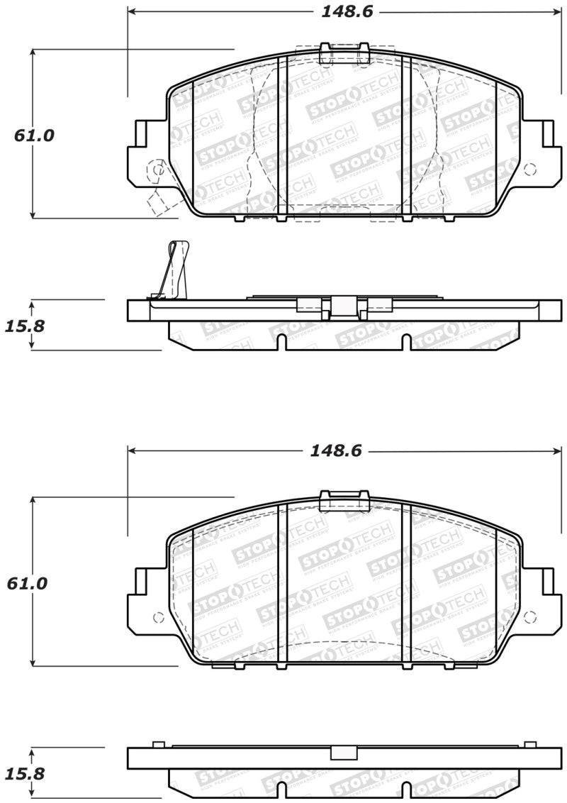 Stoptech 309.16540 StopTech Sport Performance 13-17 Honda Accord Front Brake Pads