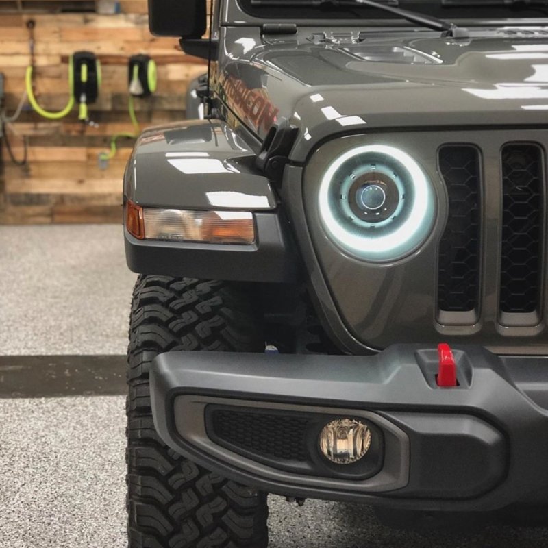 ORACLE Lighting 5839-504-PSC Oracle Oculus BiLED Projector Headlights for Jeep JL/Gladiator JT Satin Silver 5500K SEE WARRANTY