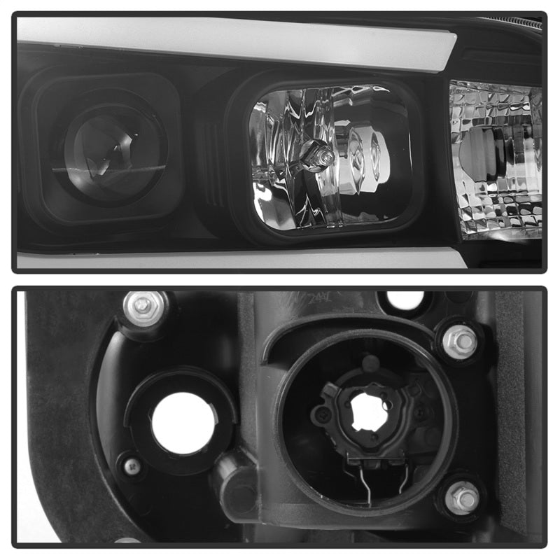 SPYDER 5085245 Spyder Dodge Charger 06-10 Projector Headlights - LED Light Bar - Black PRO-YD-DCH05V2-LB-BK
