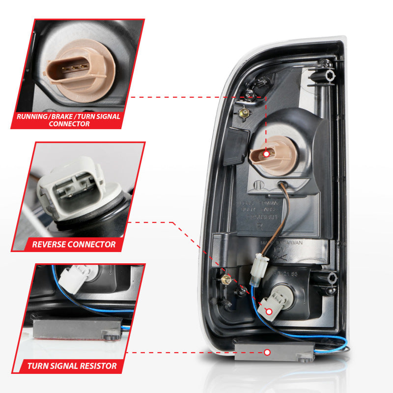 ANZO 311356 2008-2016 Ford F-250 LED Taillights Black Housing Clear Lens (Pair)