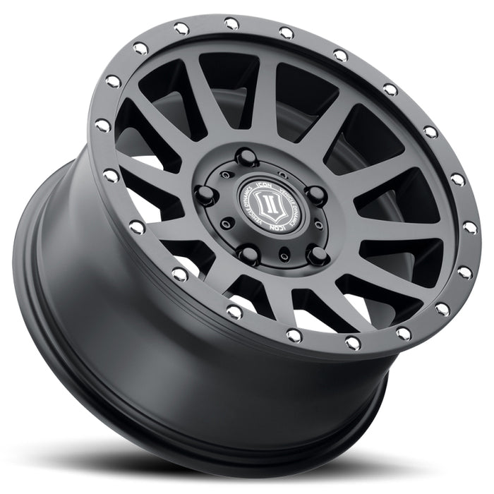ICON 2017855557SB Compression 17x8.5 5x150 25mm Offset 5.75in BS 110.1mm Bore Satin Black Wheel