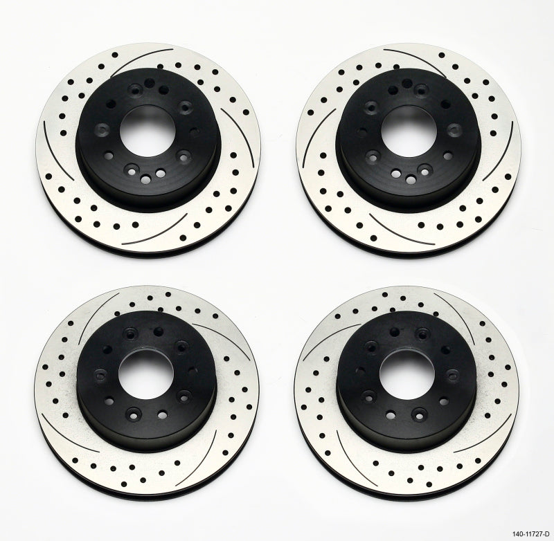 Wilwood 140-11727-D Rotor Kit Front/Rear-Drilled 65-82 Corvette C2/C3 (1Pc Rotors)