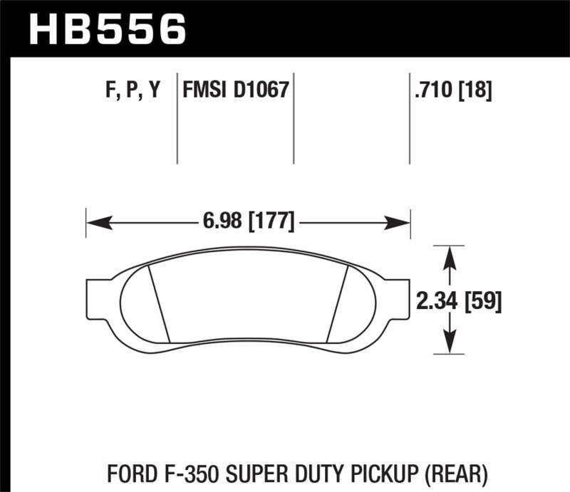 Hawk Performance HB556Y.710 Hawk LTS Street Brake Pads