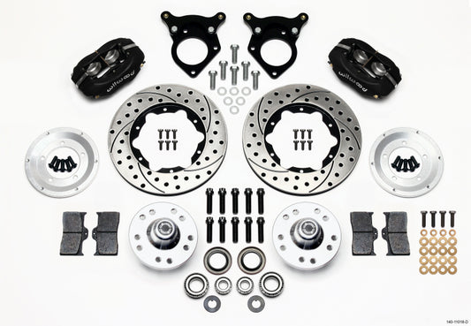 Wilwood 140-11018-D Forged Dynalite Front Kit 11.00in Drilled 87-93 Mustang 5 Lug