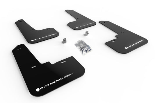 Rally Armor MF64-UR-BLK/WH 20-25 Subaru Legacy Black UR Mud Flap w/White Logo