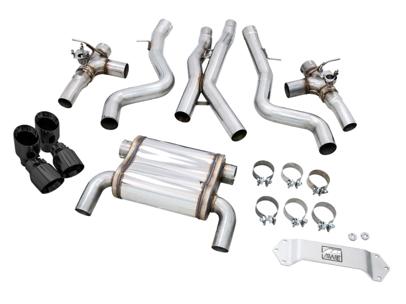 AWE Tuning 3025-43074 BMW F8X M3/M4 SwitchPath Catback Exhaust - Diamond Black Tips