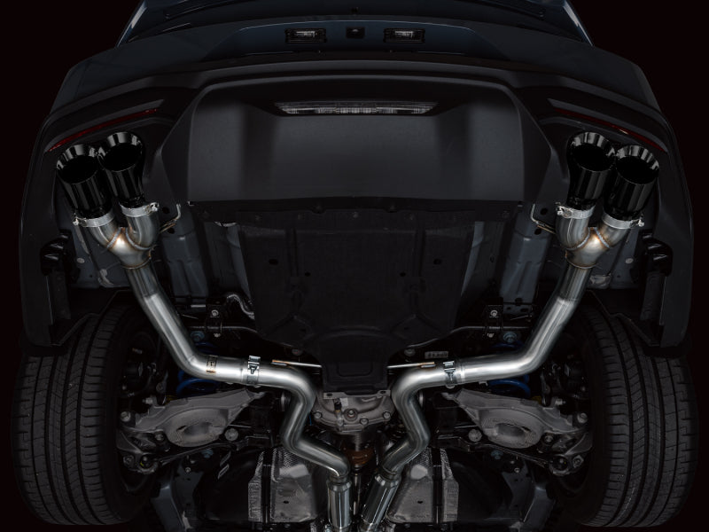 AWE Tuning 3020-43650 AWE 2024 Ford Mustang GT Fastback S650 RWD Track Edition Catback Exhaust w/ Quad Diamond Black Tips