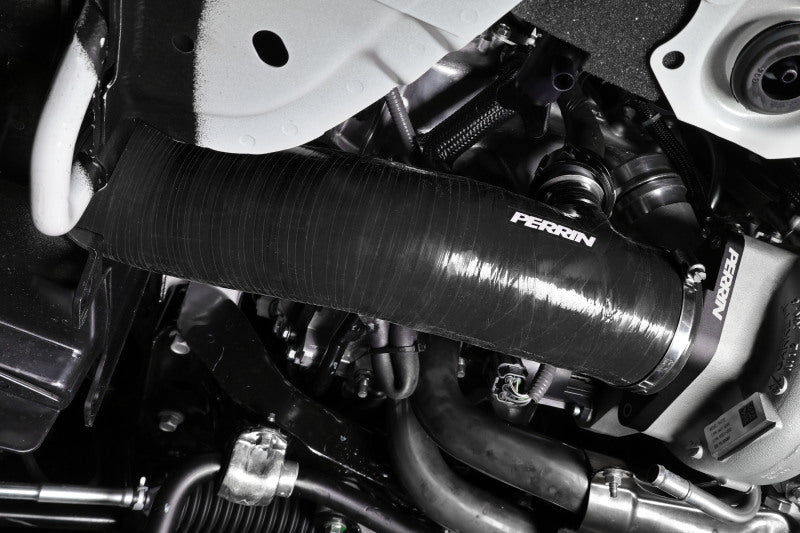 Perrin Performance PSP-INT-425BK PERRIN 22-24 Subaru WRX / 20-25 LGT & OBXT Turbo Inlet Hose w/Turbo Adapter Flange (Long) - Black