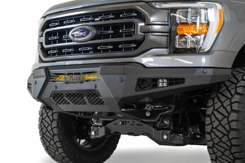 Addictive Desert Designs F197431040103 2021 Ford F-150 HoneyBadger Front Bumper w/ Top Hoop