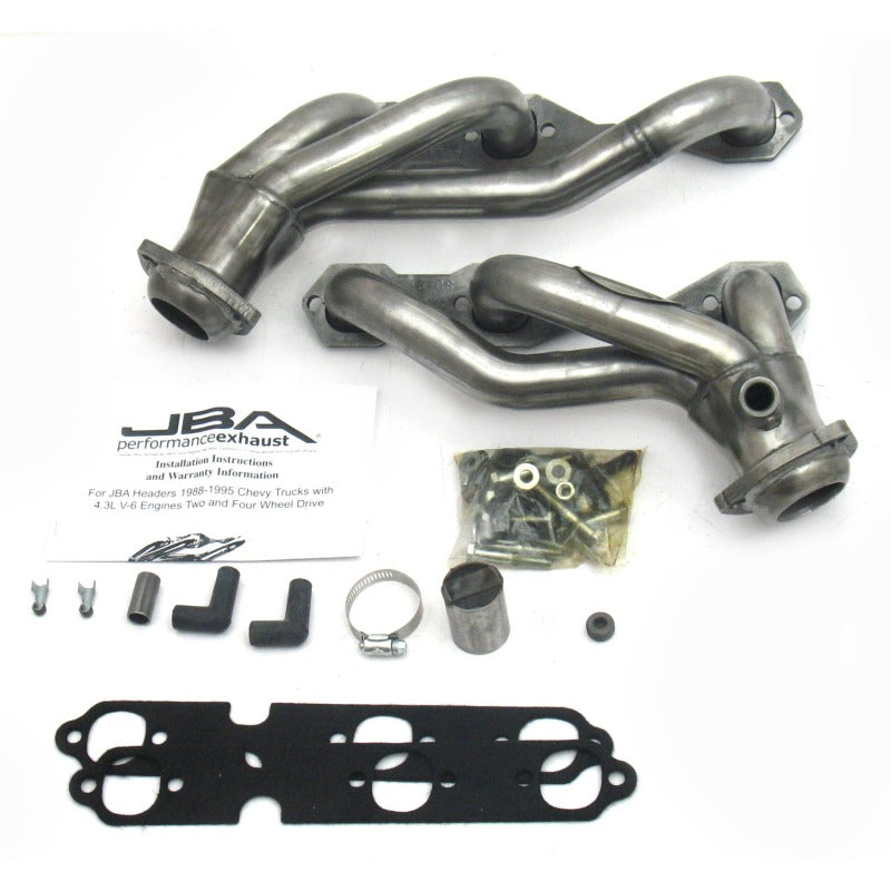 JBA 1840S 88-95 GM Truck 4.3L V6 w/o A.I.R. Injection 1-1/2in Primary Raw 409SS Cat4Ward Header