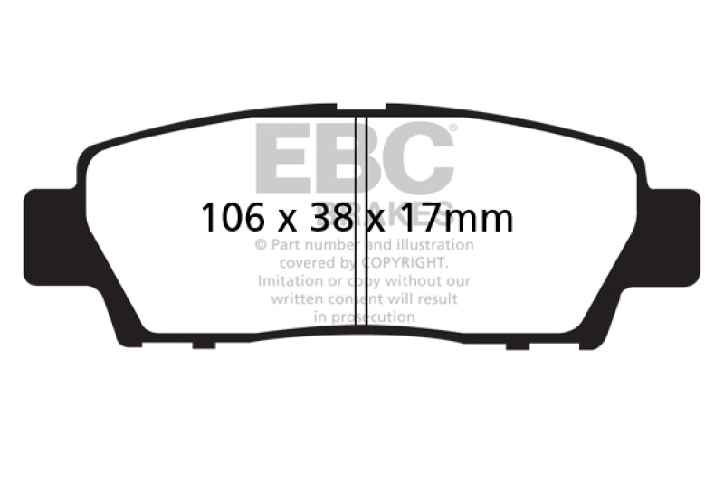 EBC DP21714 95-96 Toyota Avalon 3.0 Greenstuff Rear Brake Pads