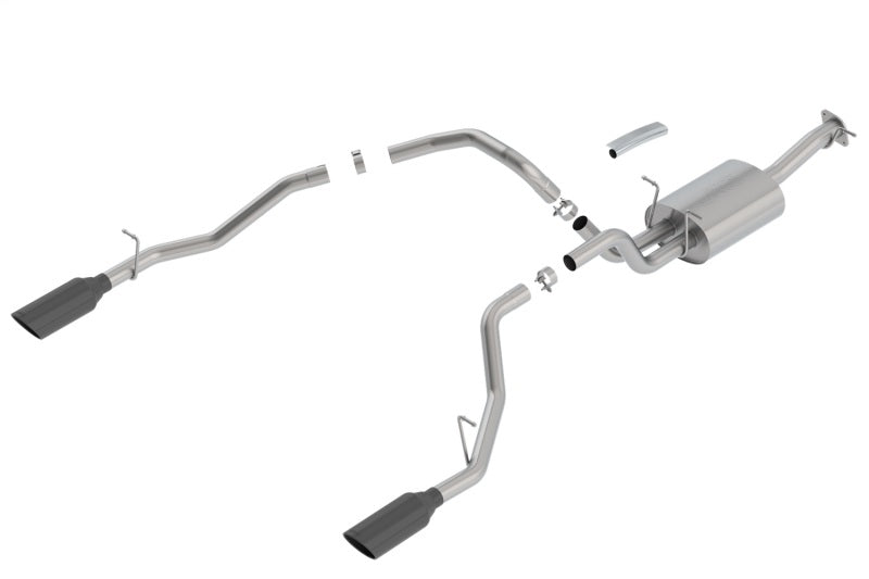 Borla 140752BC 2019 RAM 1500 5.7L V8 AT 4DR Crew Cab Short Bed S-Type SS Catback Exhaust - Black Chrome Tip