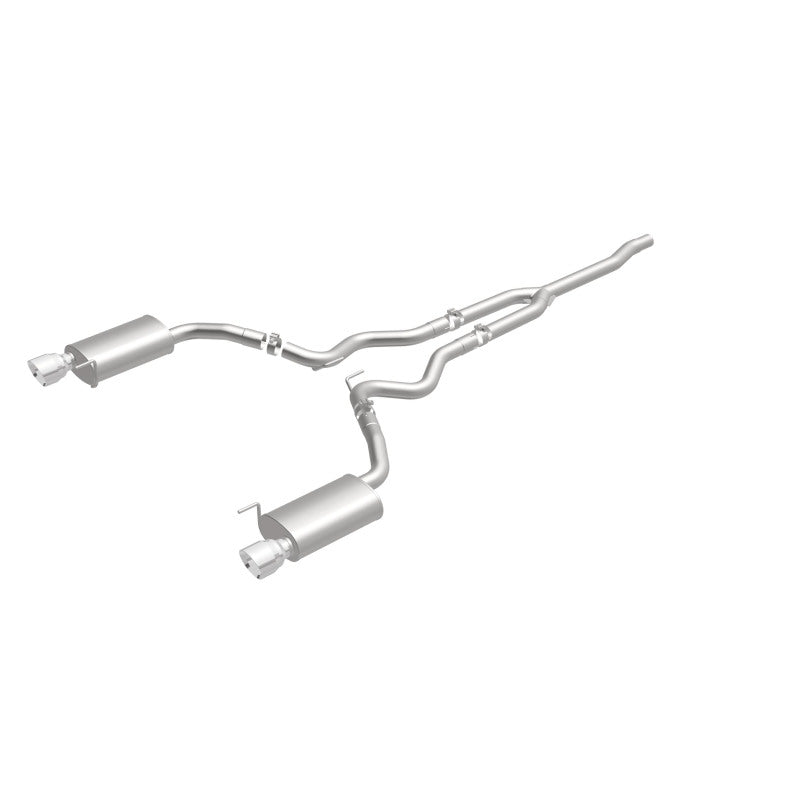 Magnaflow 19097 MagnaFlow Cat Back, SS, 2.5in, Street, Dual Split Polished 4.5in Tips 2015 Ford Mustang Ecoboost