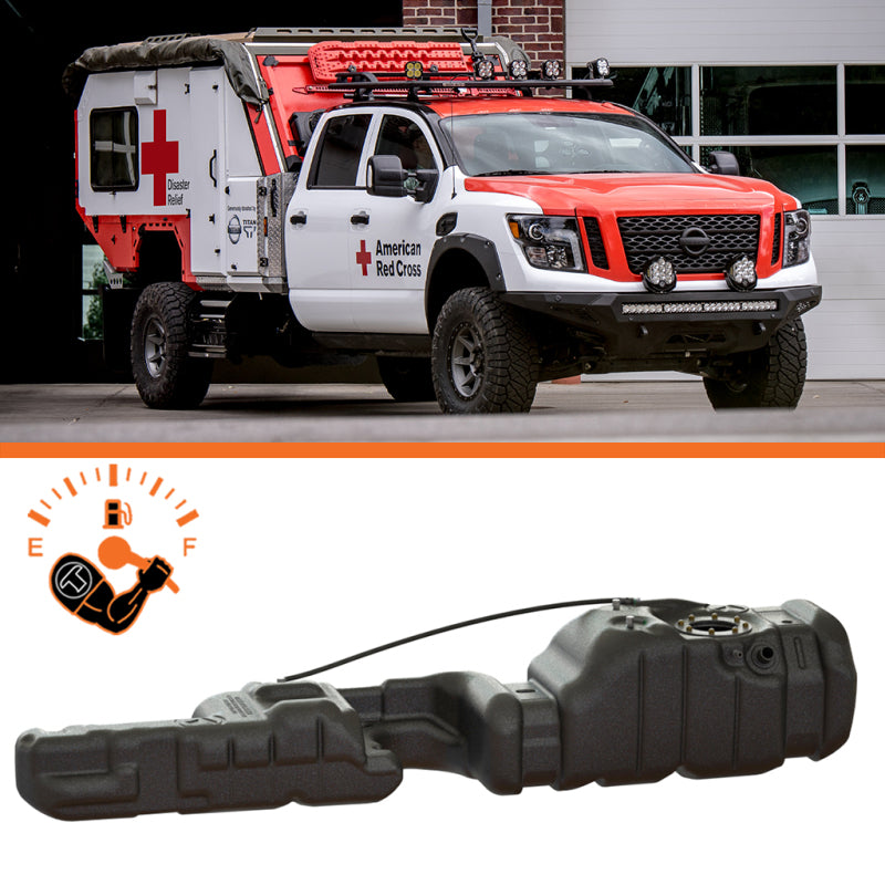 Titan Fuel Tanks 7040216 16-19 Nissan Titan XD Cummins Crew Cab 6ft 7in Bed 50 Gallon XXL Mid-Ship Fuel Tank