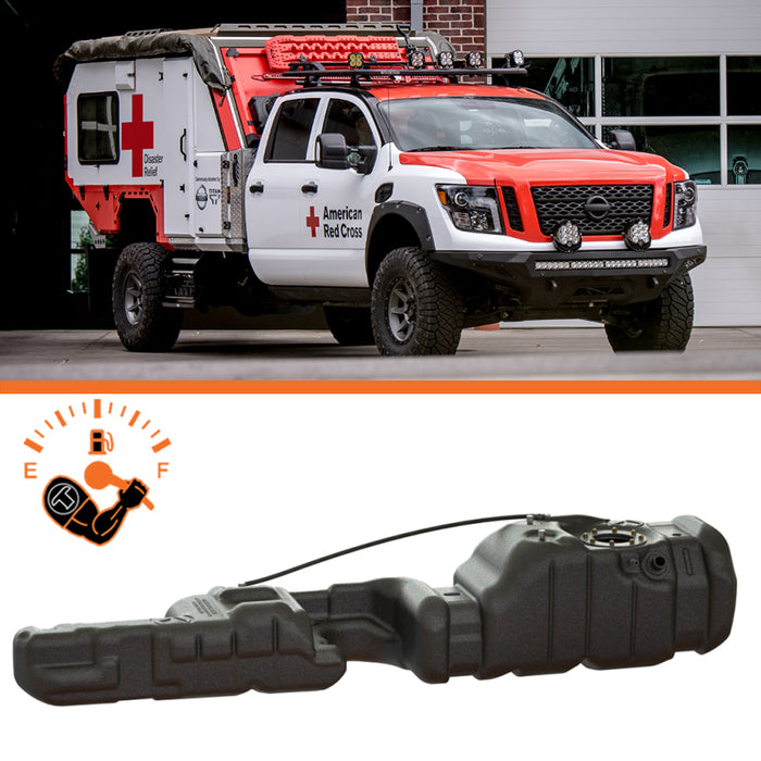 Titan Fuel Tanks 7040216 16-19 Nissan Titan XD Cummins Crew Cab 6ft 7in Bed 50 Gallon XXL Mid-Ship Fuel Tank