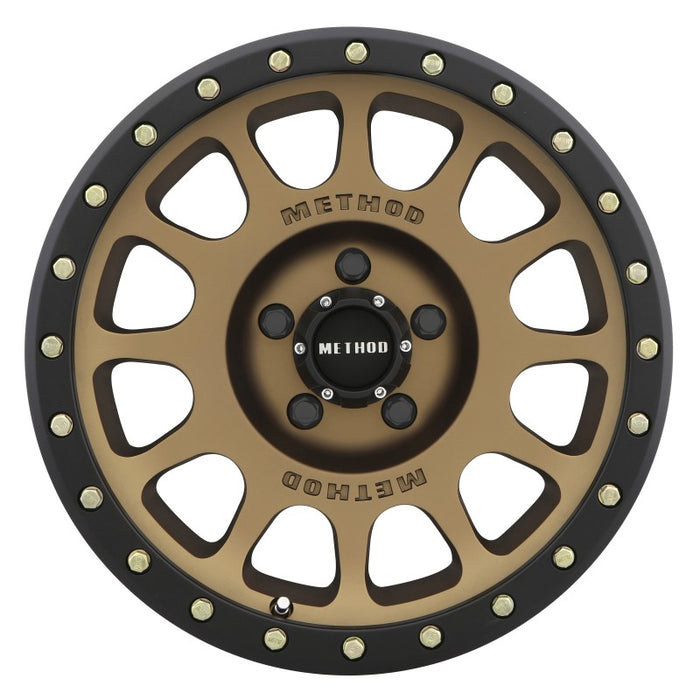 Method Wheels MR30589058900 Method MR305 NV 18x9 0mm Offset 5x150 116.5mm CB Method Bronze/Black Street Loc Wheel