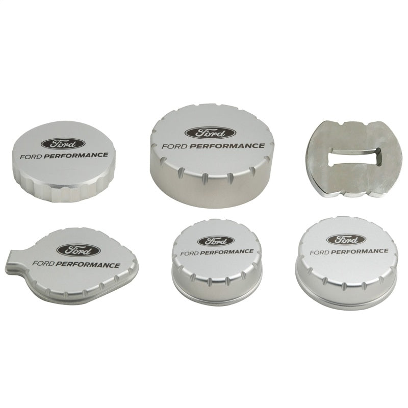 Ford Racing M-6766-M50A 15-25 Mustang 2.3L/5.0L Aluminum Machined Engine Cap Covers