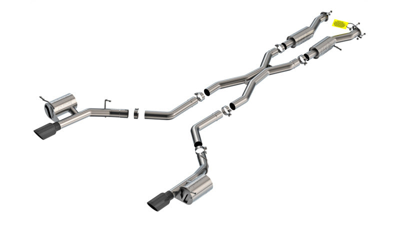 Borla 140886BC 2021+ Dodge Durango SRT Hellcat 6.2L V8 AWD ATAK Cat-Back Exhaust System - Black Chrome Tips