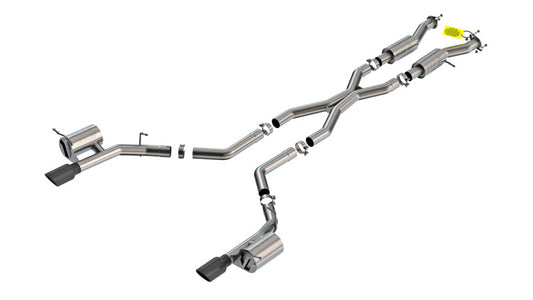 Borla 140886BC 2021+ Dodge Durango SRT Hellcat 6.2L V8 AWD ATAK Cat-Back Exhaust System - Black Chrome Tips