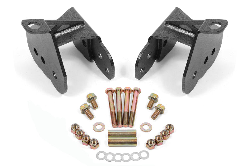 BMR Suspension CAB400H BMR 64-72 Chevy Chevelle Rear Control Arm Relocation Brackets - Black Hammertone